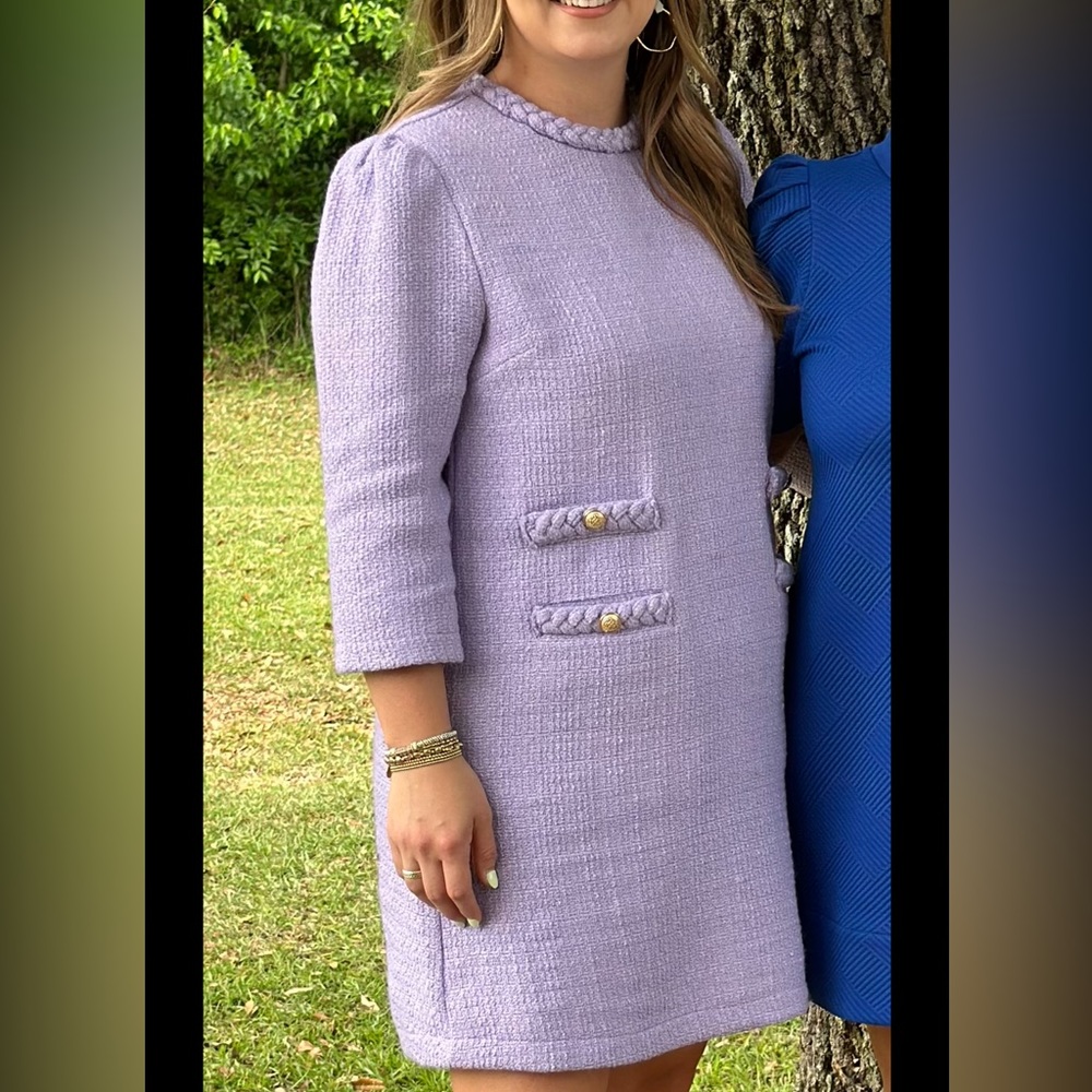Lavender Tweed Dress